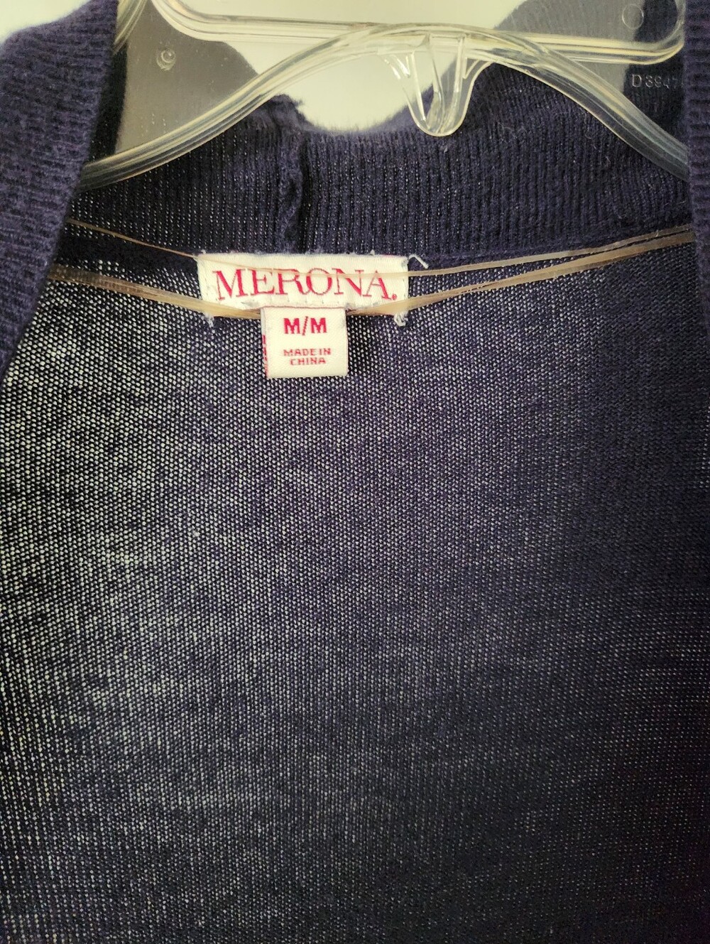 Merona Navy Open-Front Draped Cardigan - Picture 2 of 3